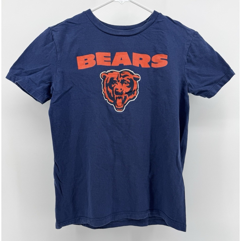 Chicago Bears Shirt Boys Short Sleeve Blue NFL Team Apparel Size Large